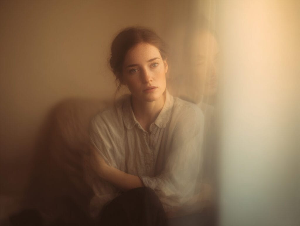 identificar el estrés emocional mujer observando sensaciones internas